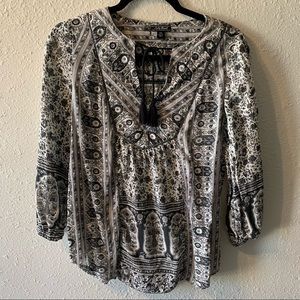 Lucky Brand| Boho Floral Blouse